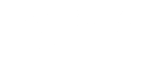 Logo du podcast Wouaf en lettres cursives blanches sur fond transparent